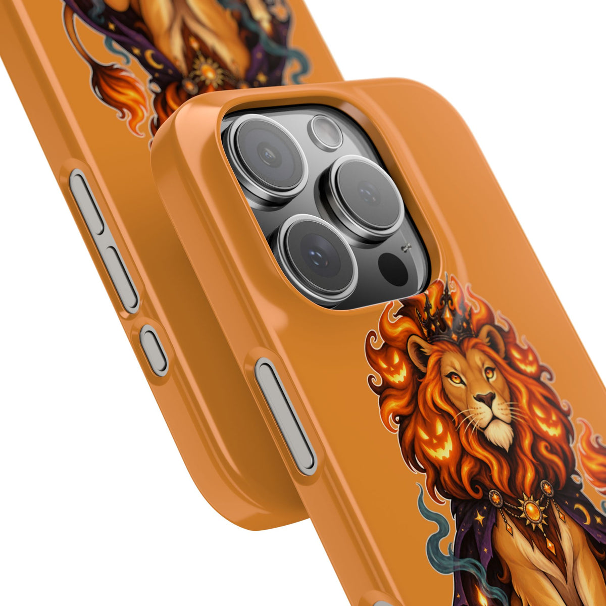 Leo Halloween Slim Phone Case — Orange Zodiac Lion Phone Cover