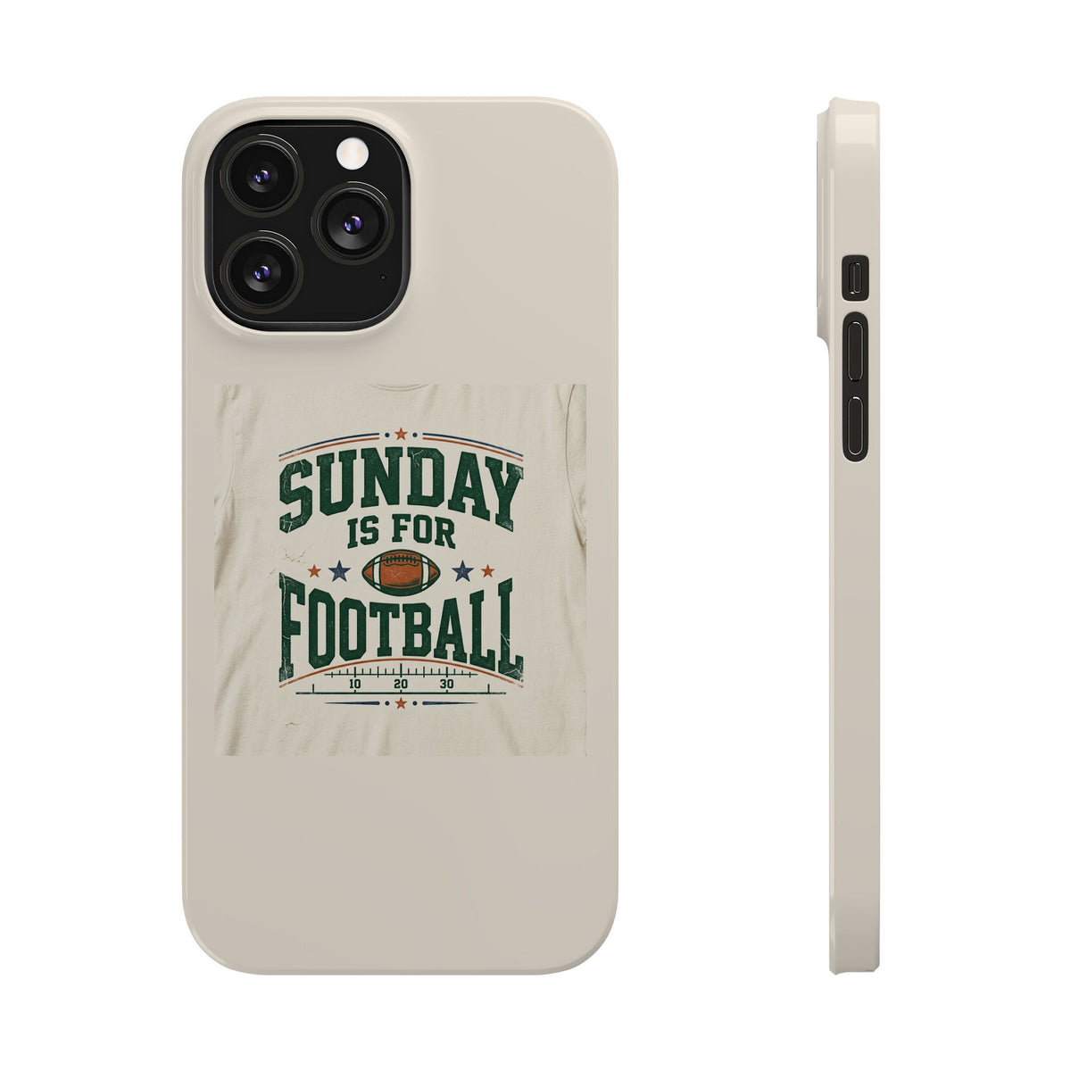 Slim Phone Case — "Sunday Is For Football" Vintage Football Fan Design
