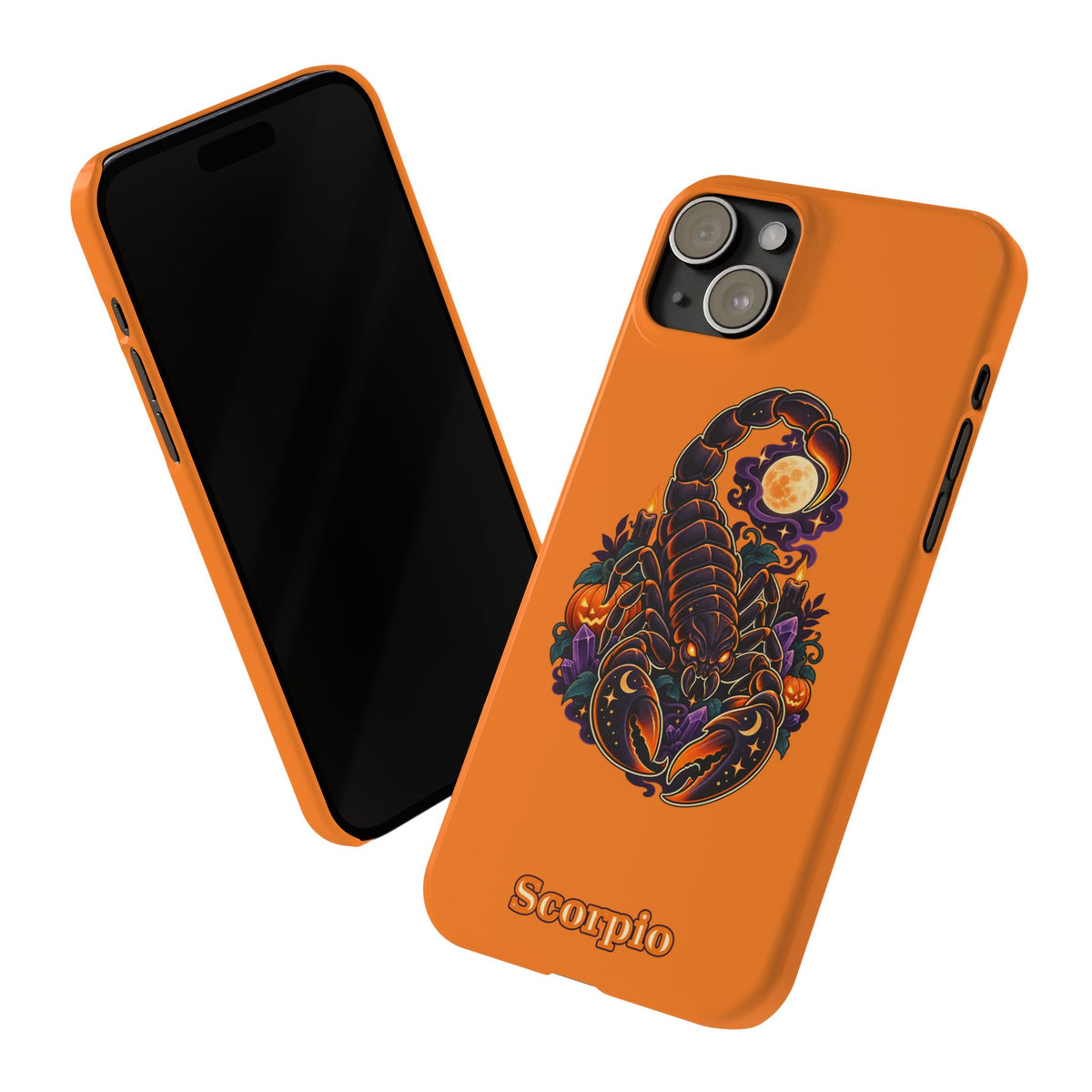 Scorpio Slim Phone Case – Halloween Orange Scorpion Zodiac Design