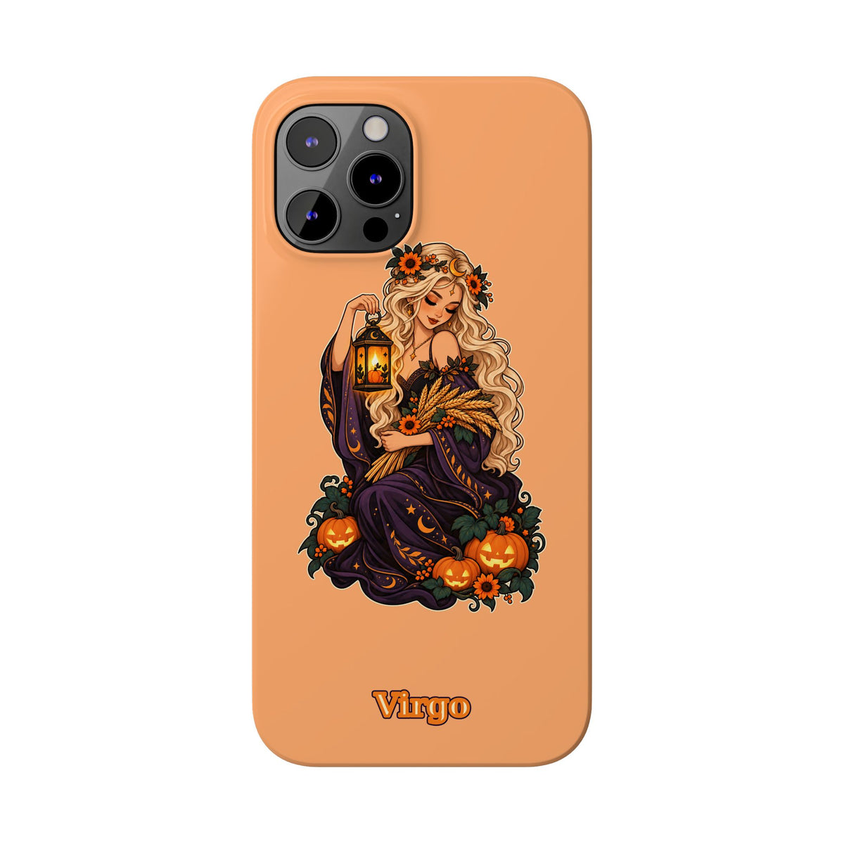 Virgo Zodiac Slim Phone Case — Autumn Harvest Witch Design