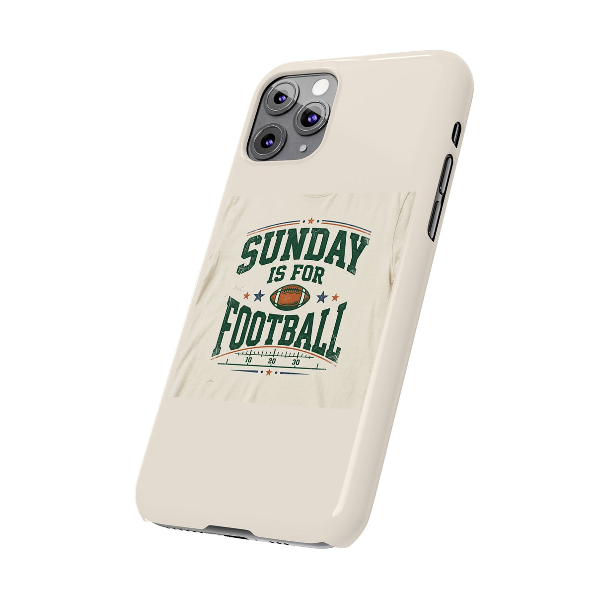 Slim Phone Case — "Sunday Is For Football" Vintage Football Fan Design