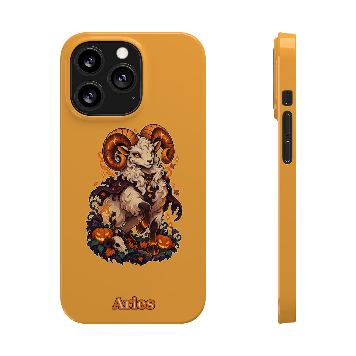 Aries Halloween Slim Phone Case — Ram Pumpkin Zodiac Phone Case