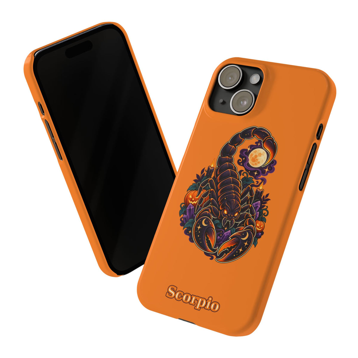 Scorpio Slim Phone Case – Halloween Orange Scorpion Zodiac Design