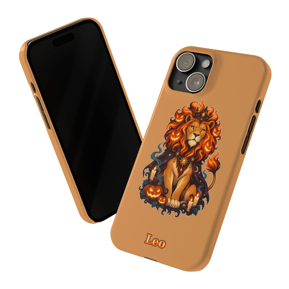 Leo Zodiac Slim Phone Case — Halloween Lion Astrology Design
