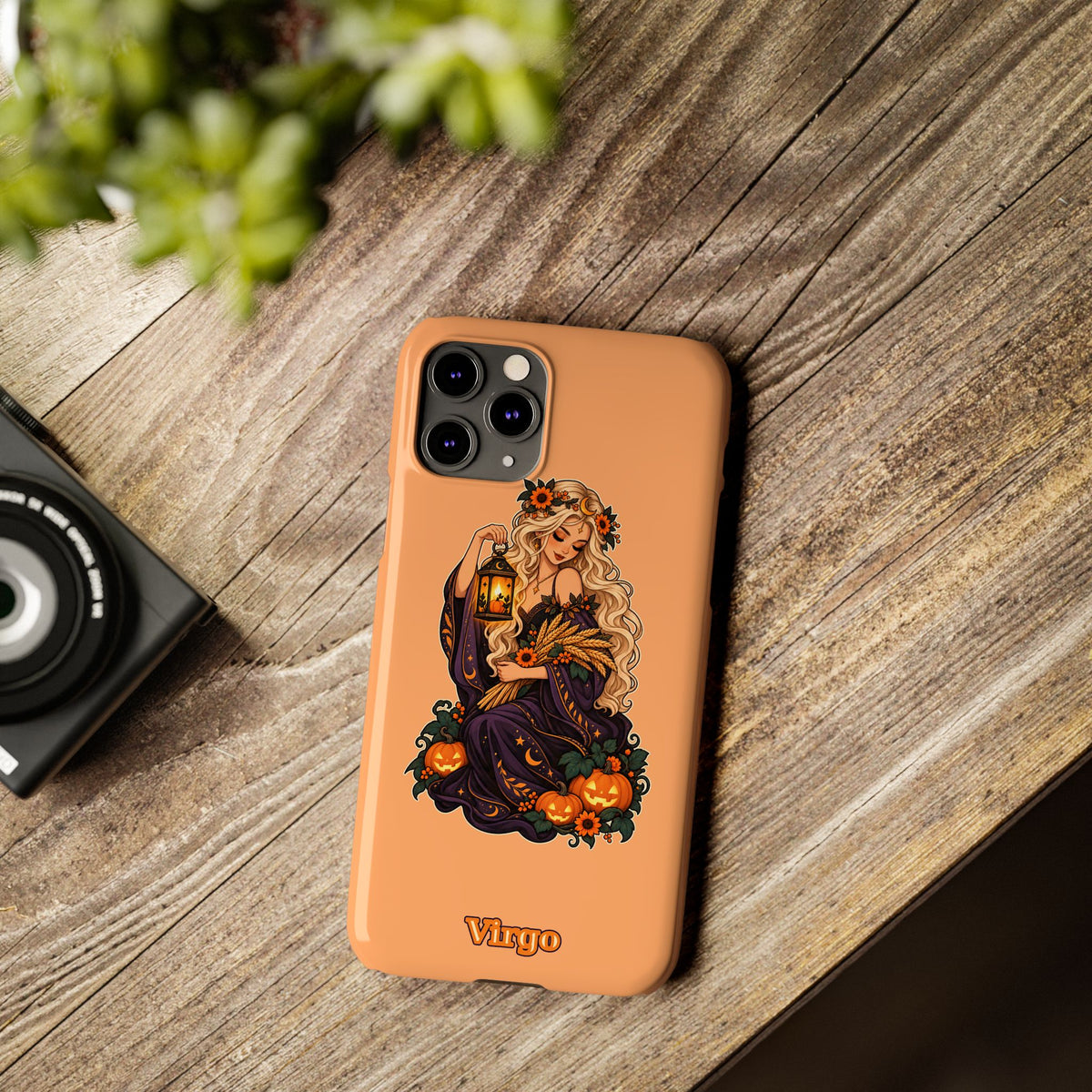Virgo Zodiac Slim Phone Case — Autumn Harvest Witch Design