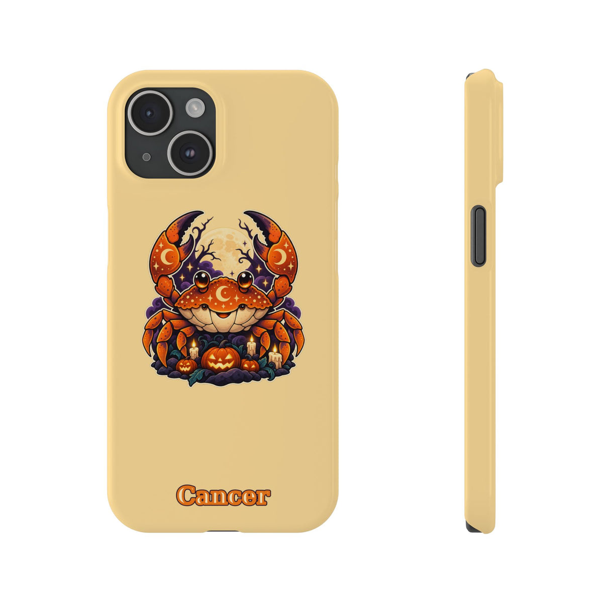 Cancer Zodiac Slim Phone Case — Halloween Pumpkin Crab
