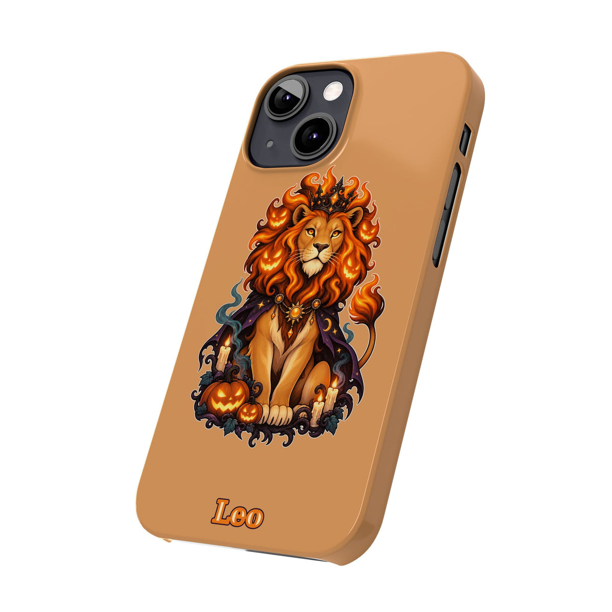 Leo Zodiac Slim Phone Case — Halloween Lion Astrology Design