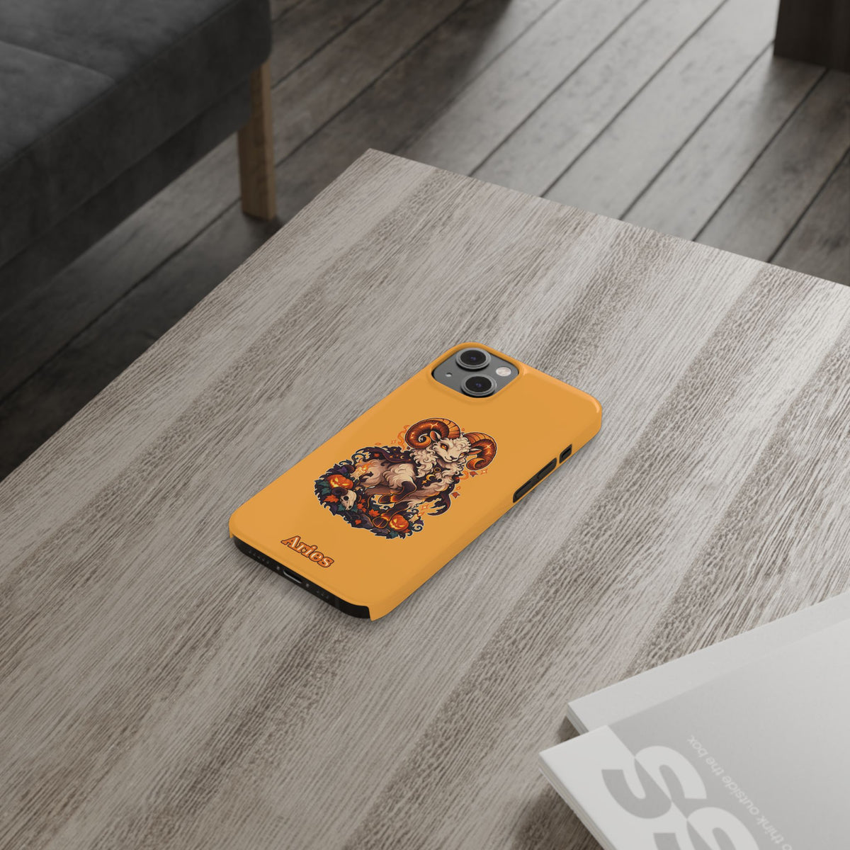 Aries Halloween Slim Phone Case — Ram Pumpkin Zodiac Phone Case