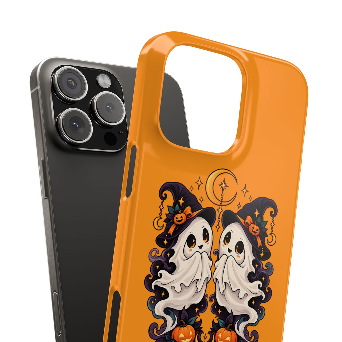 Gemini Halloween Slim Phone Case — Cute Twin Ghost Zodiac Design