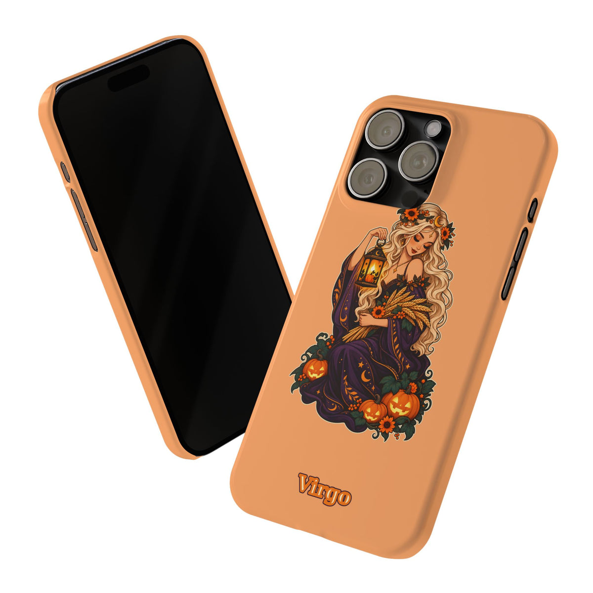 Virgo Zodiac Slim Phone Case — Autumn Harvest Witch Design