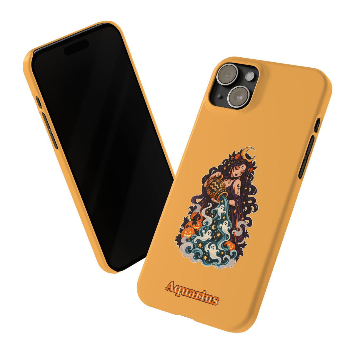 Aquarius Zodiac Slim Phone Case — Water-Bearer Halloween Astrology Design