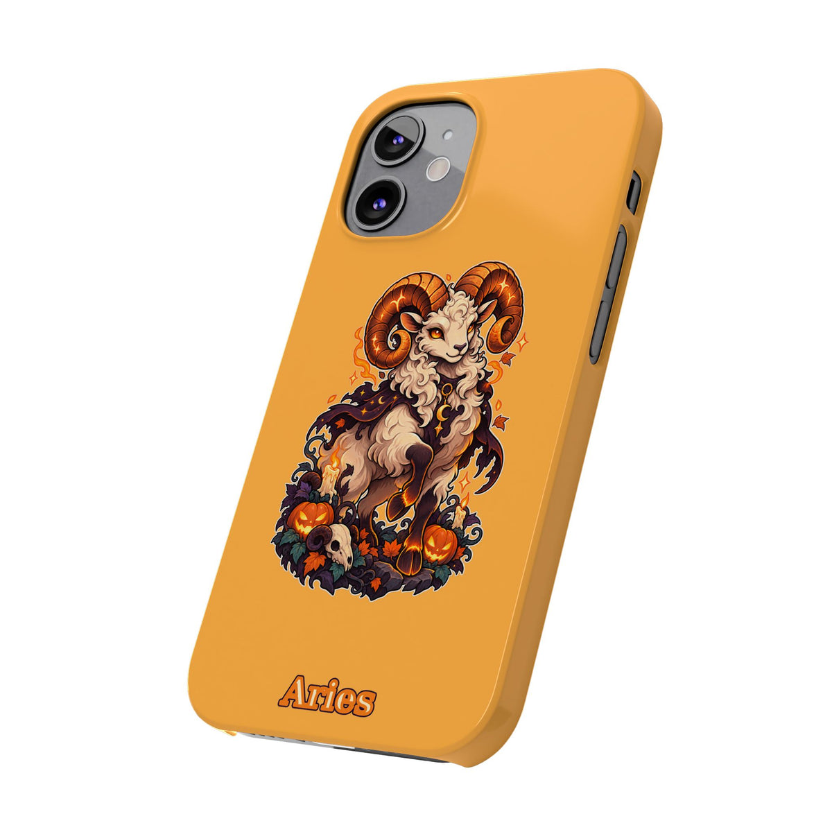 Aries Halloween Slim Phone Case — Ram Pumpkin Zodiac Phone Case