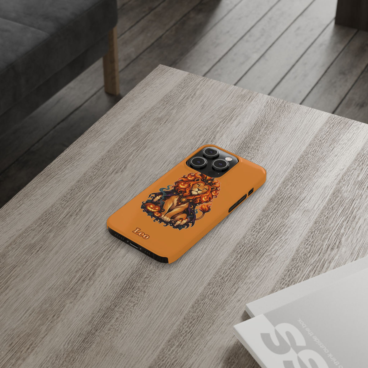 Leo Halloween Slim Phone Case — Orange Zodiac Lion Phone Cover