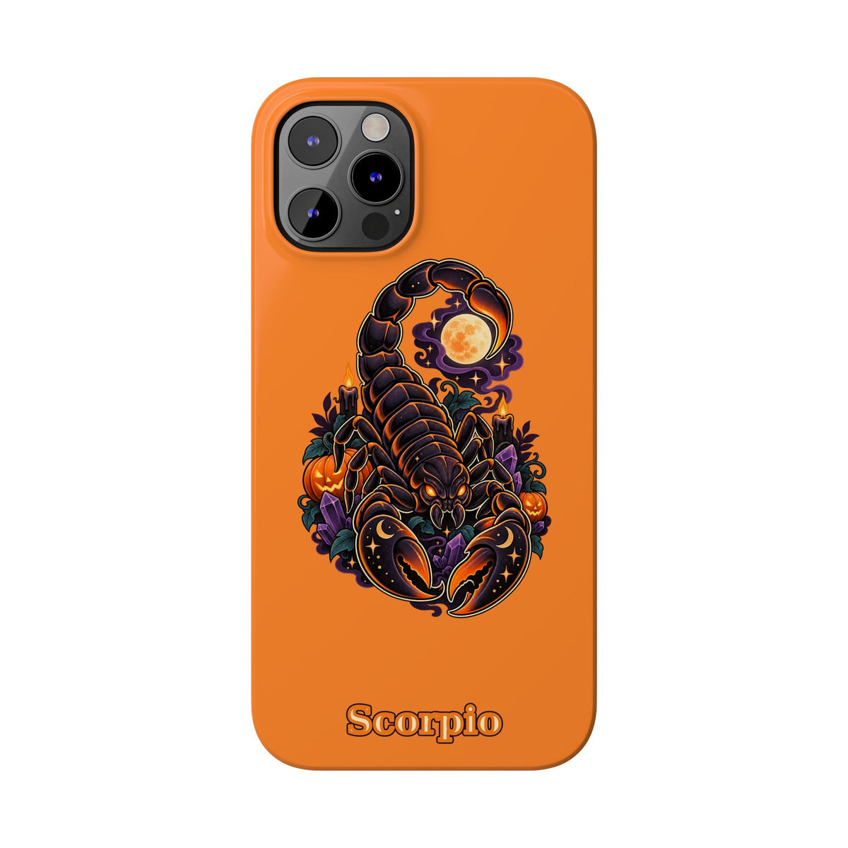 Scorpio Slim Phone Case – Halloween Orange Scorpion Zodiac Design