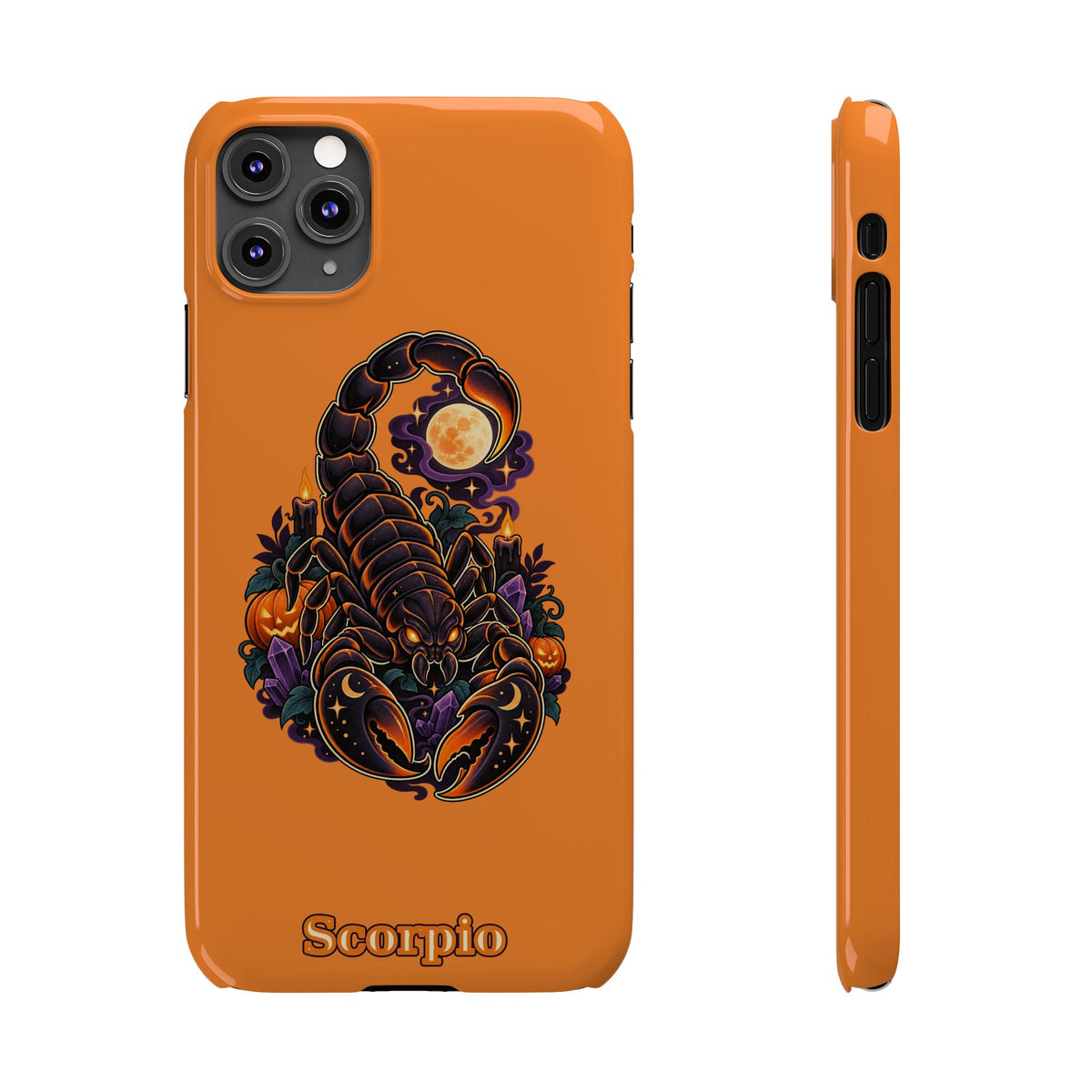 Scorpio Halloween Slim Phone Case — Orange Zodiac Scorpion Design