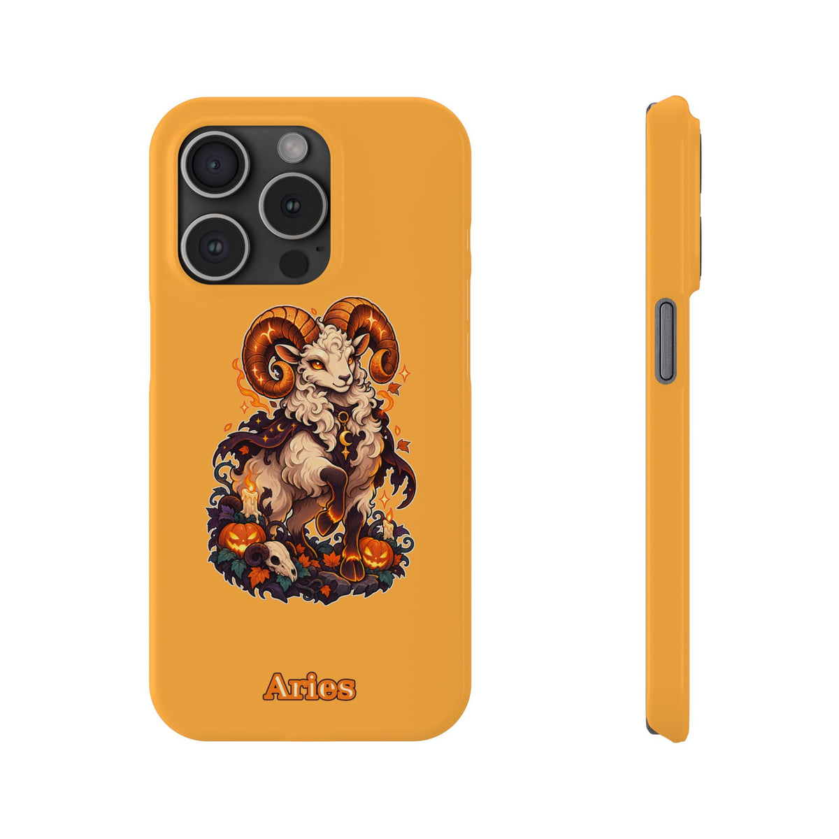 Aries Halloween Slim Phone Case — Ram Pumpkin Zodiac Phone Case