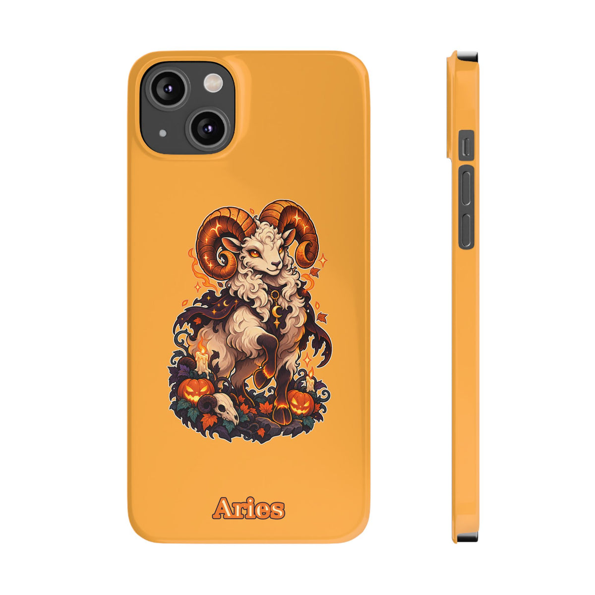 Aries Halloween Slim Phone Case — Ram Pumpkin Zodiac Phone Case