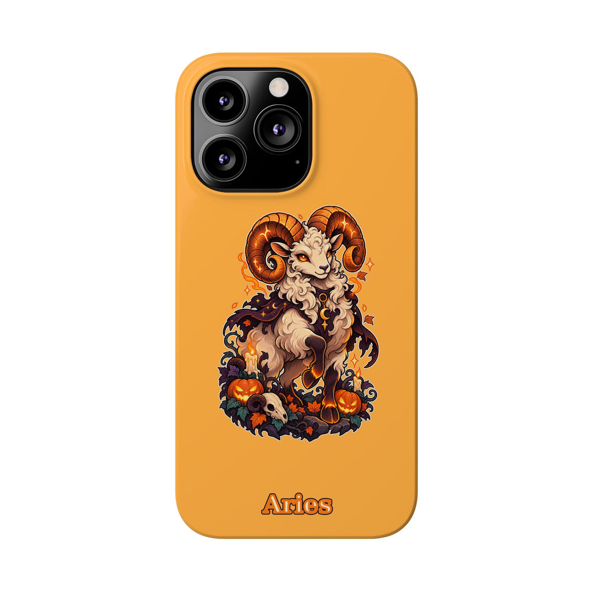 Aries Halloween Slim Phone Case — Ram Pumpkin Zodiac Phone Case