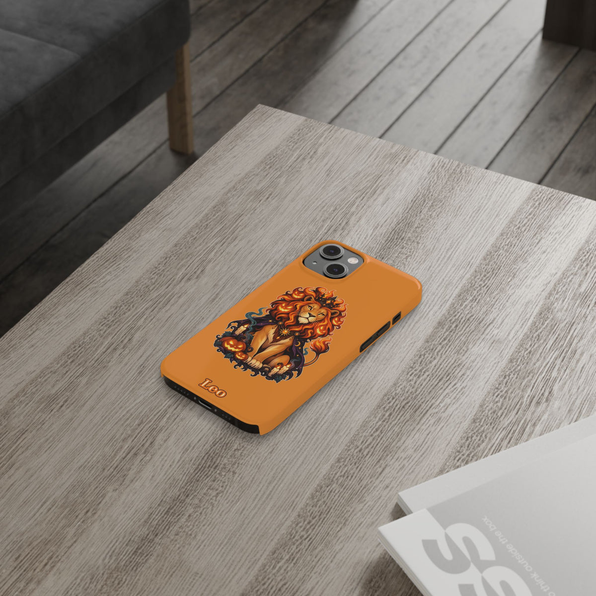 Leo Halloween Slim Phone Case — Orange Zodiac Lion Phone Cover