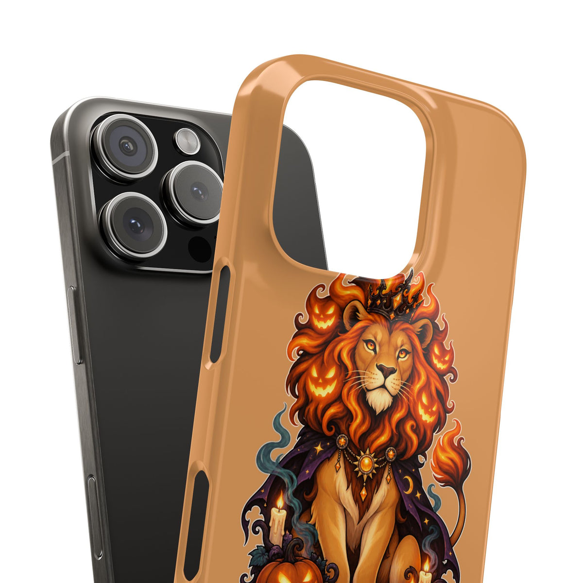 Leo Zodiac Slim Phone Case — Halloween Lion Astrology Design