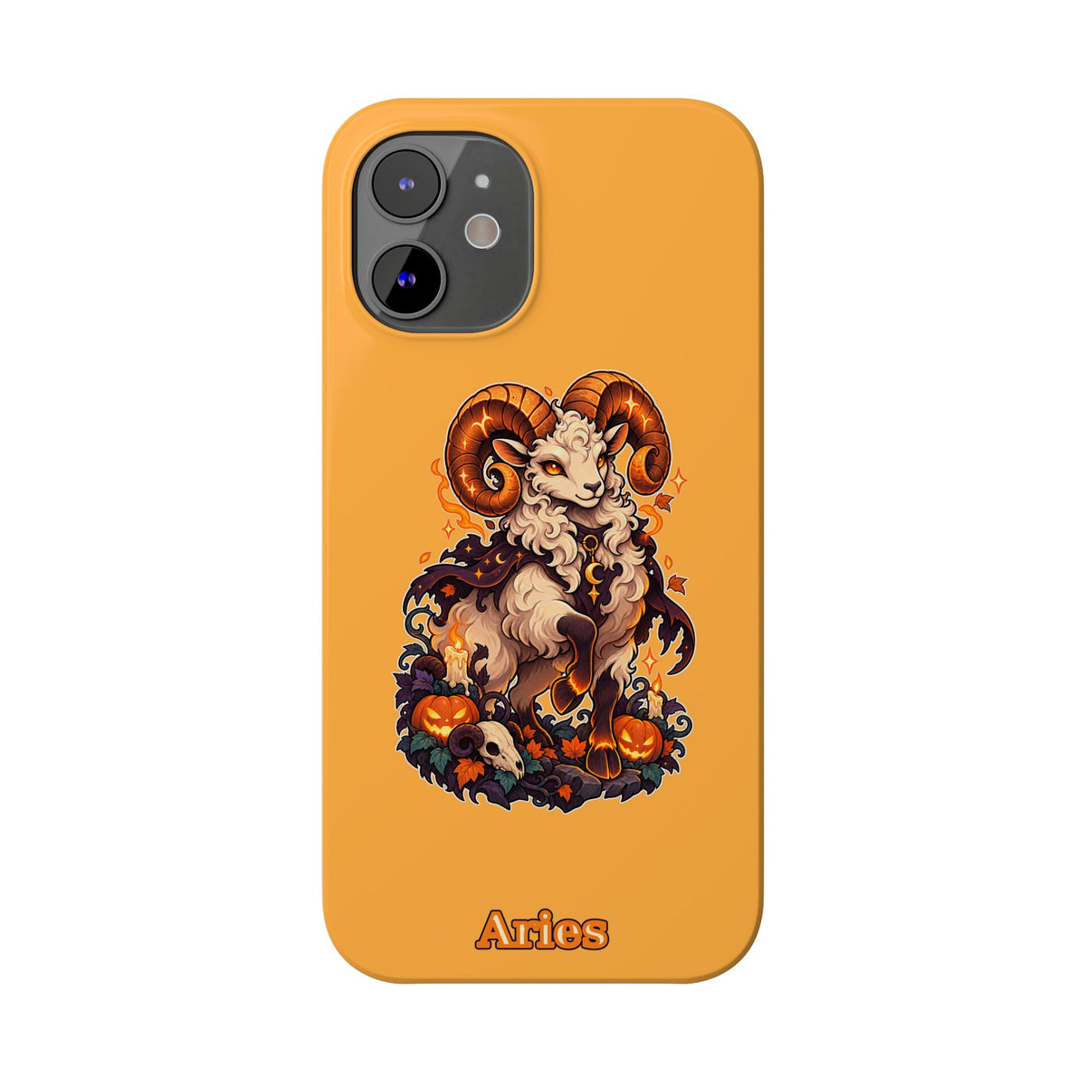 Aries Halloween Slim Phone Case — Ram Pumpkin Zodiac Phone Case