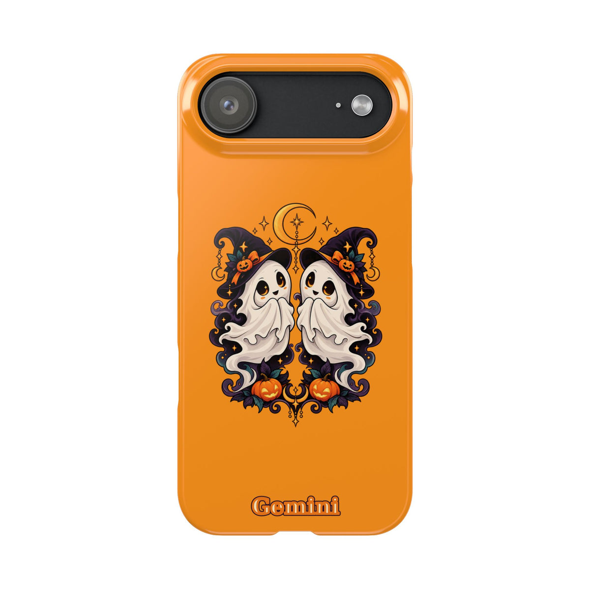 Gemini Halloween Slim Phone Case — Cute Twin Ghost Zodiac Design