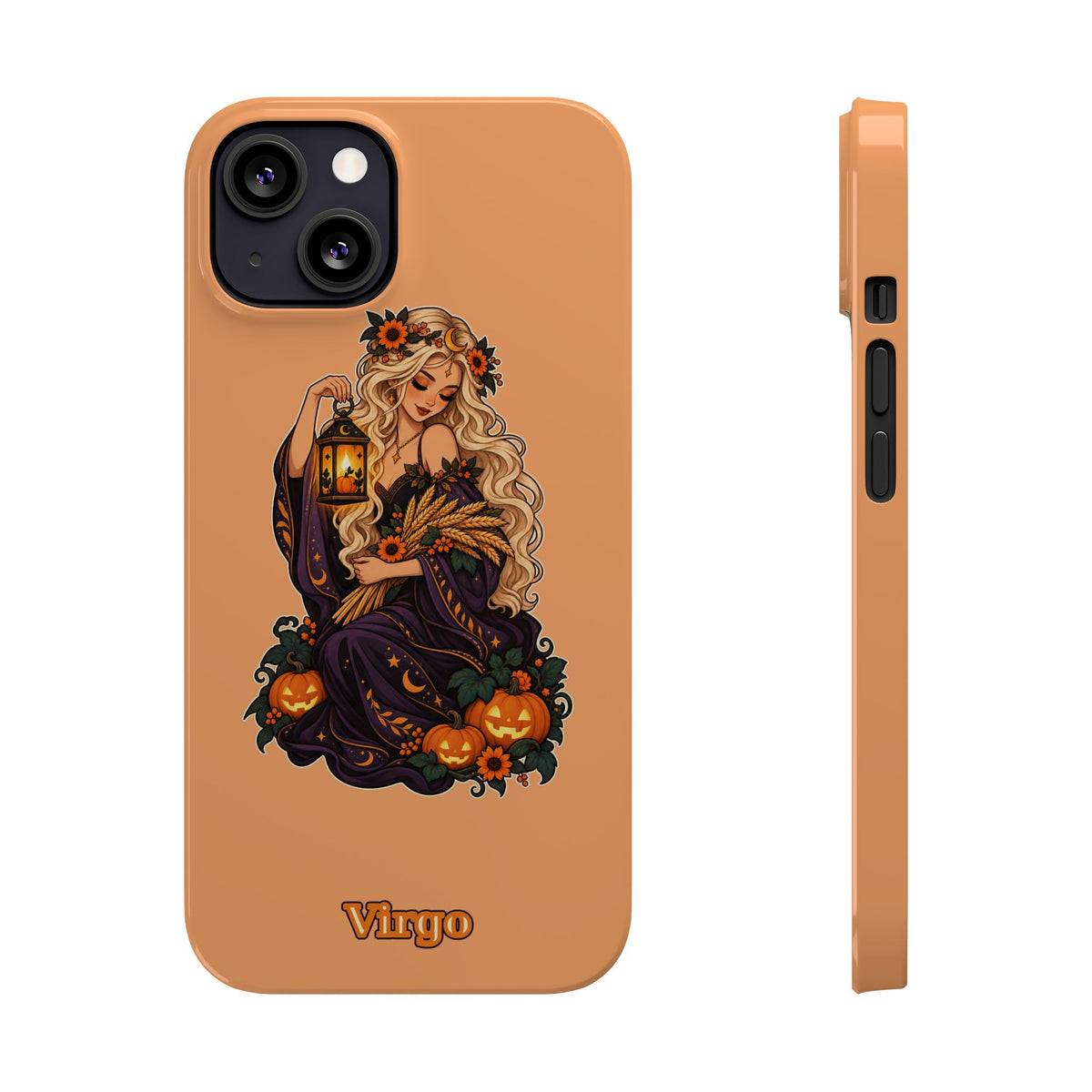 Virgo Zodiac Slim Phone Case — Autumn Harvest Witch Design