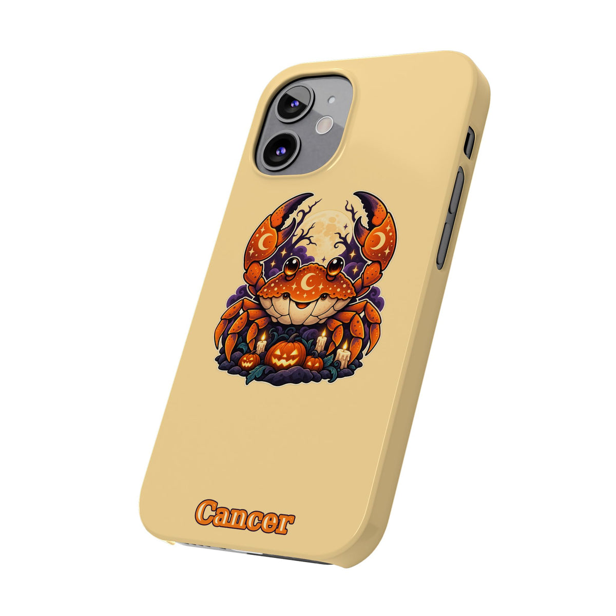Cancer Zodiac Slim Phone Case — Halloween Pumpkin Crab