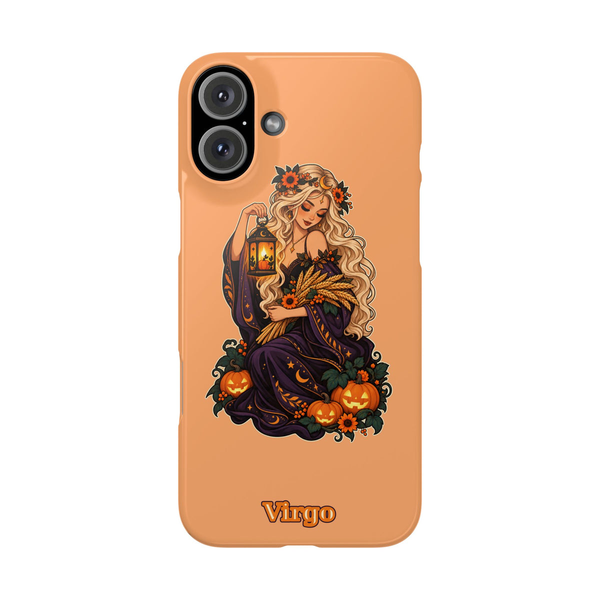 Virgo Zodiac Slim Phone Case — Autumn Harvest Witch Design