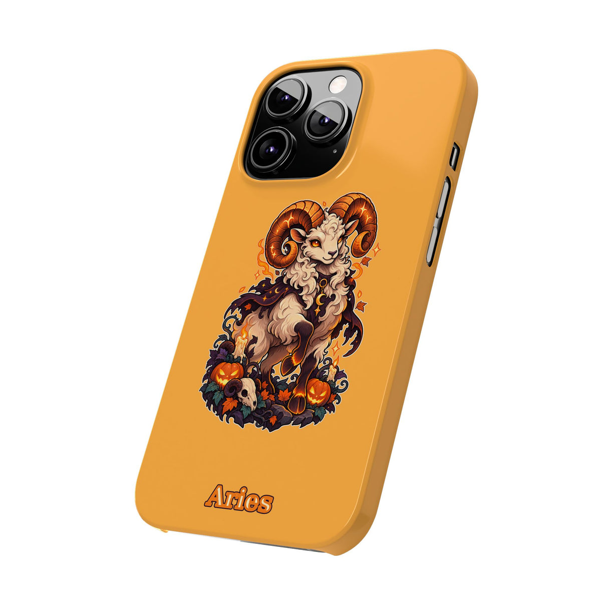 Aries Halloween Slim Phone Case — Ram Pumpkin Zodiac Phone Case