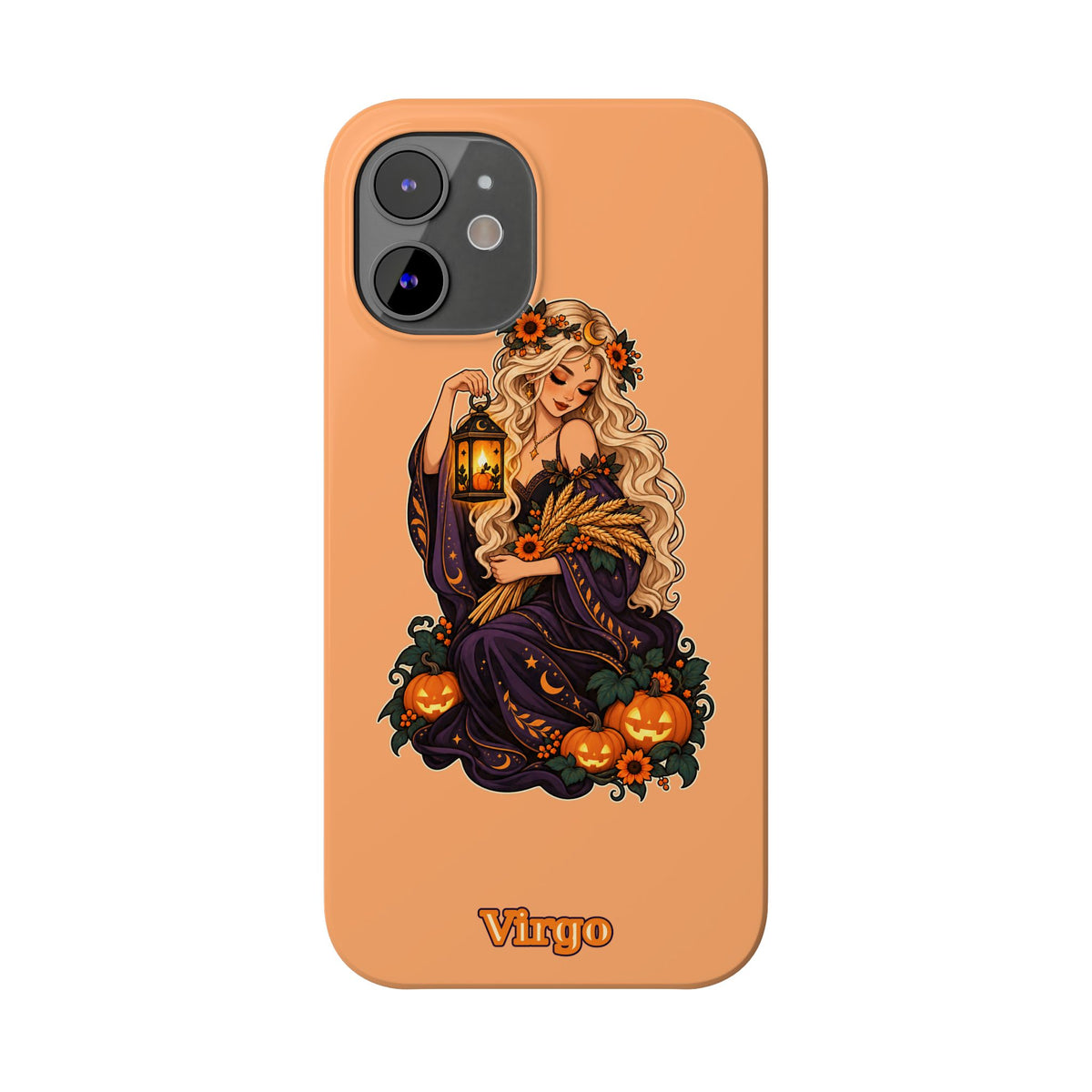 Virgo Zodiac Slim Phone Case — Autumn Harvest Witch Design
