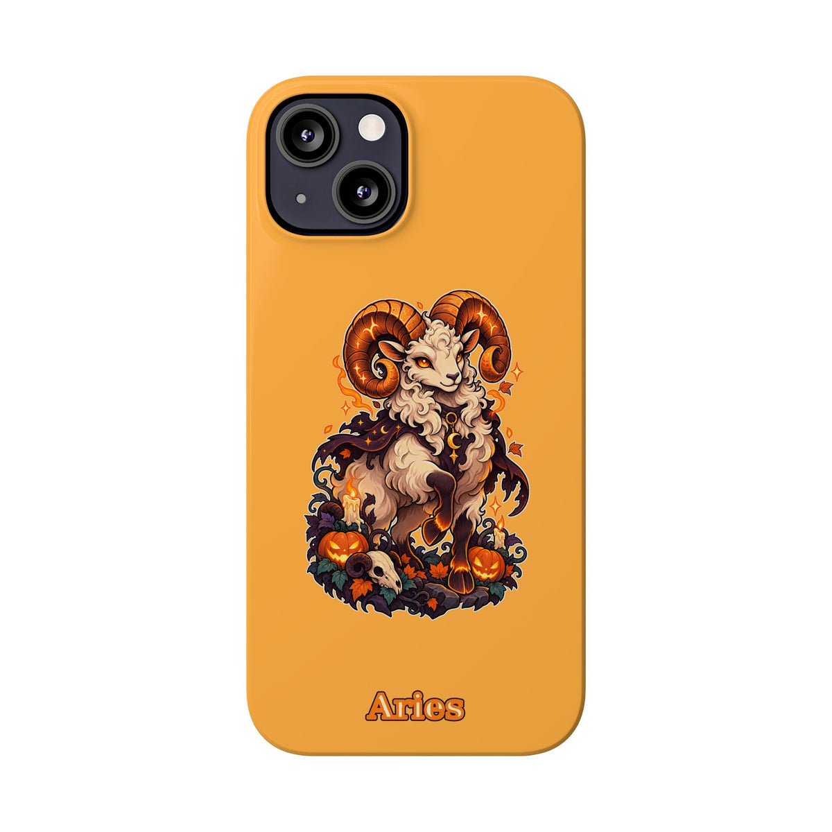 Aries Halloween Slim Phone Case — Ram Pumpkin Zodiac Phone Case