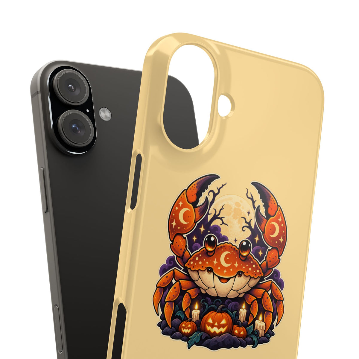 Cancer Zodiac Slim Phone Case — Halloween Pumpkin Crab