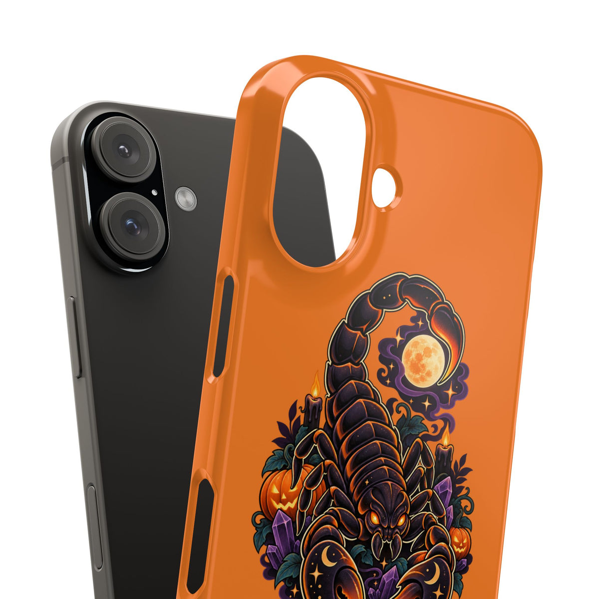Scorpio Slim Phone Case — Halloween Orange Zodiac Scorpion Design