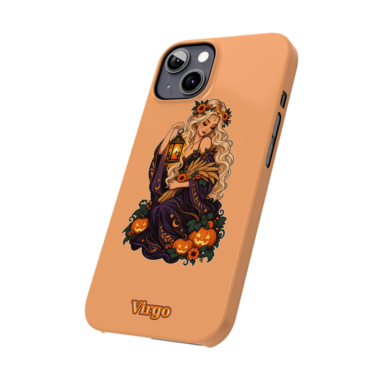 Virgo Zodiac Slim Phone Case — Autumn Harvest Witch Design