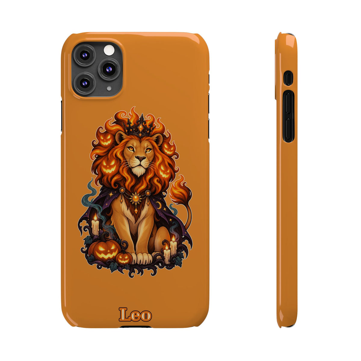 Leo Halloween Slim Phone Case — Orange Zodiac Lion Phone Cover