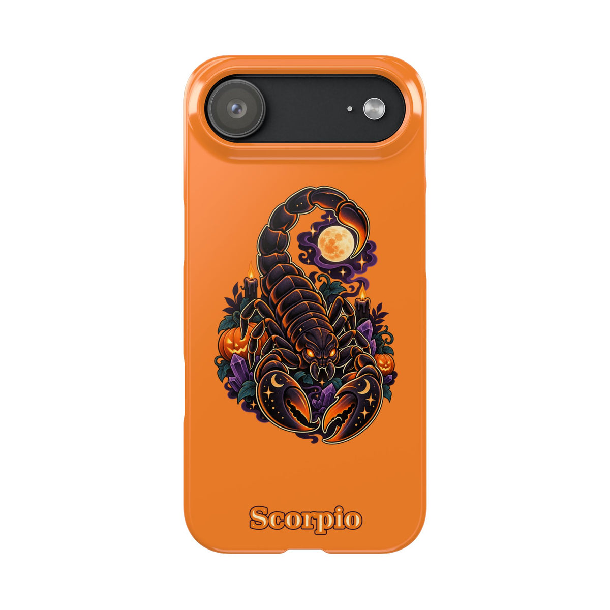 Scorpio Slim Phone Case – Halloween Orange Scorpion Zodiac Design