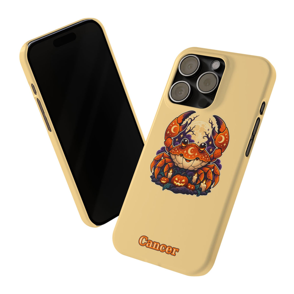 Cancer Zodiac Slim Phone Case — Halloween Pumpkin Crab