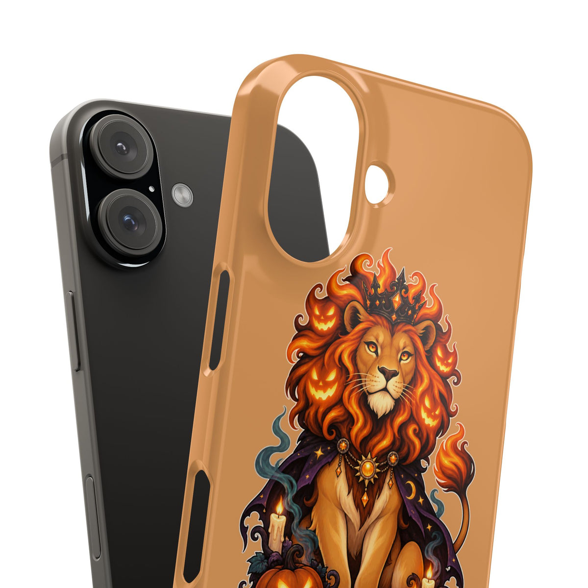 Leo Zodiac Slim Phone Case — Halloween Lion Astrology Design
