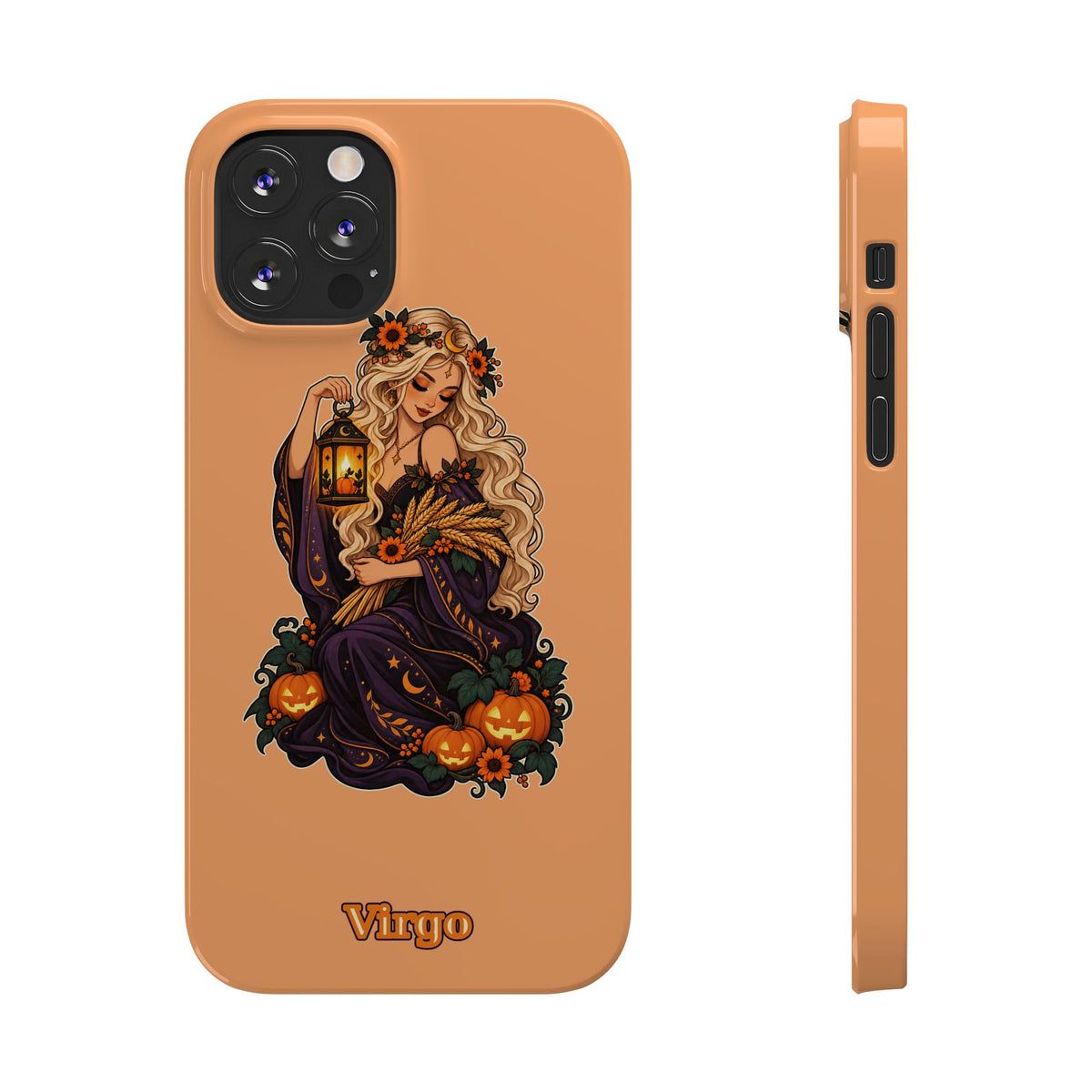 Virgo Zodiac Slim Phone Case — Autumn Harvest Witch Design