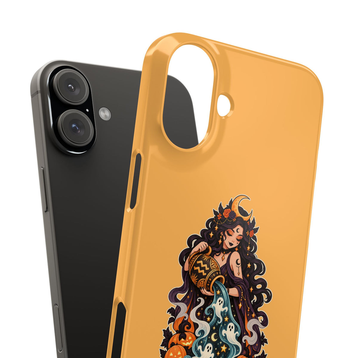 Aquarius Zodiac Slim Phone Case — Water-Bearer Halloween Astrology Design