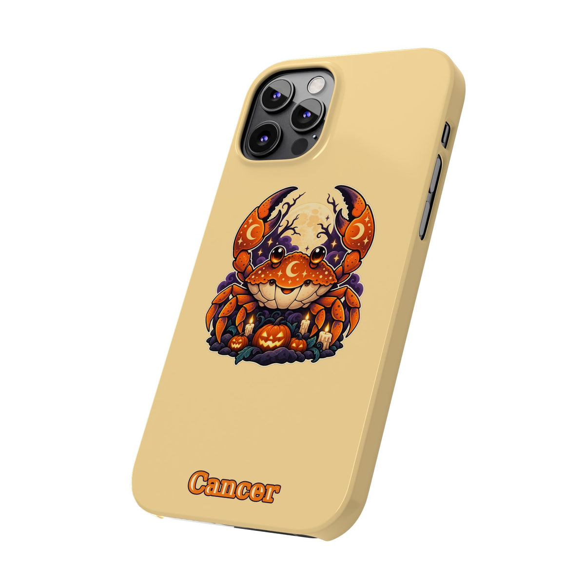 Cancer Zodiac Slim Phone Case — Halloween Pumpkin Crab
