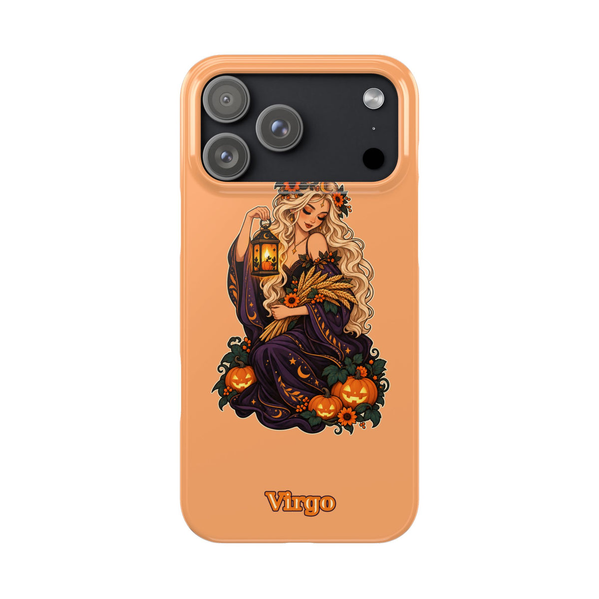 Virgo Zodiac Slim Phone Case — Autumn Harvest Witch Design