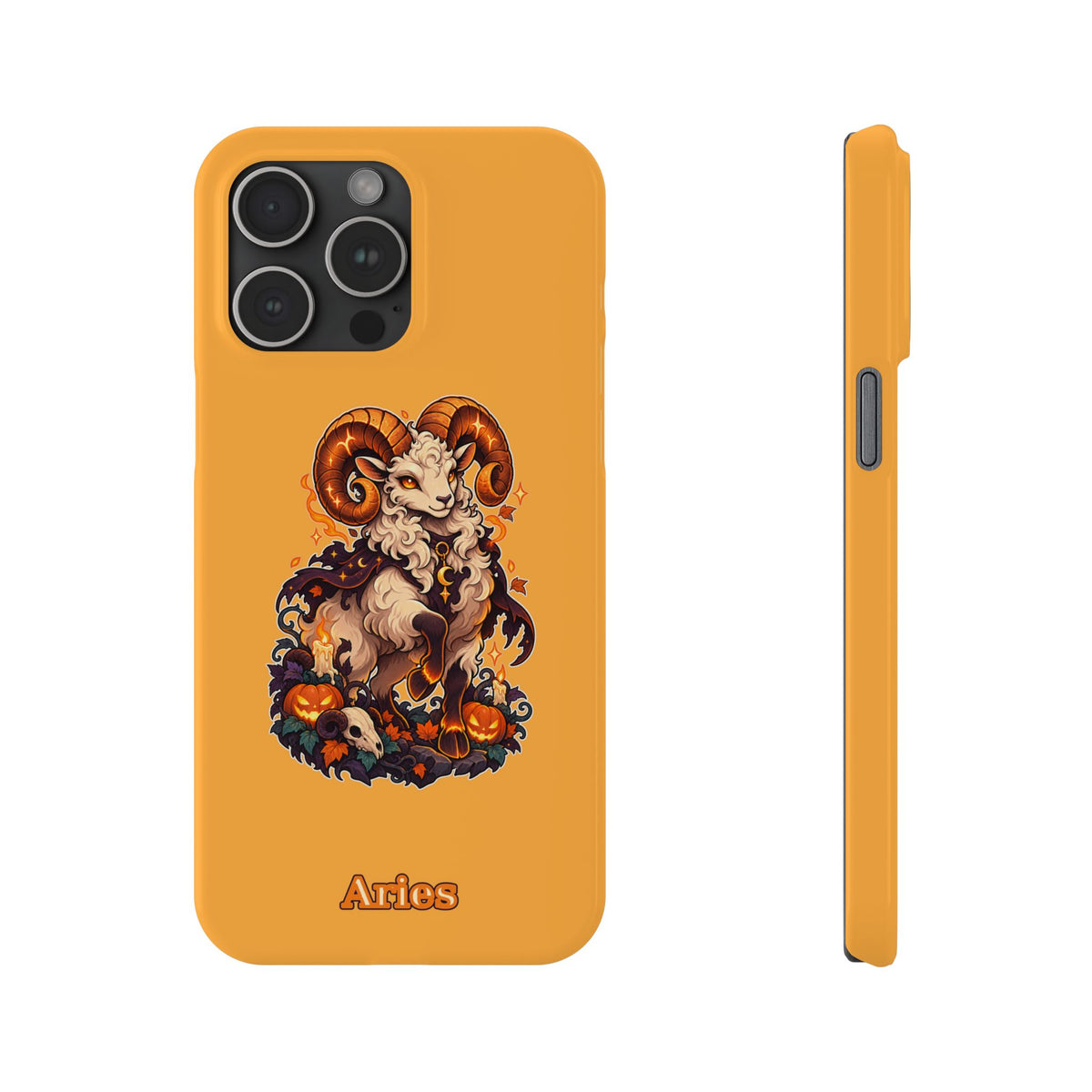 Aries Halloween Slim Phone Case — Ram Pumpkin Zodiac Phone Case