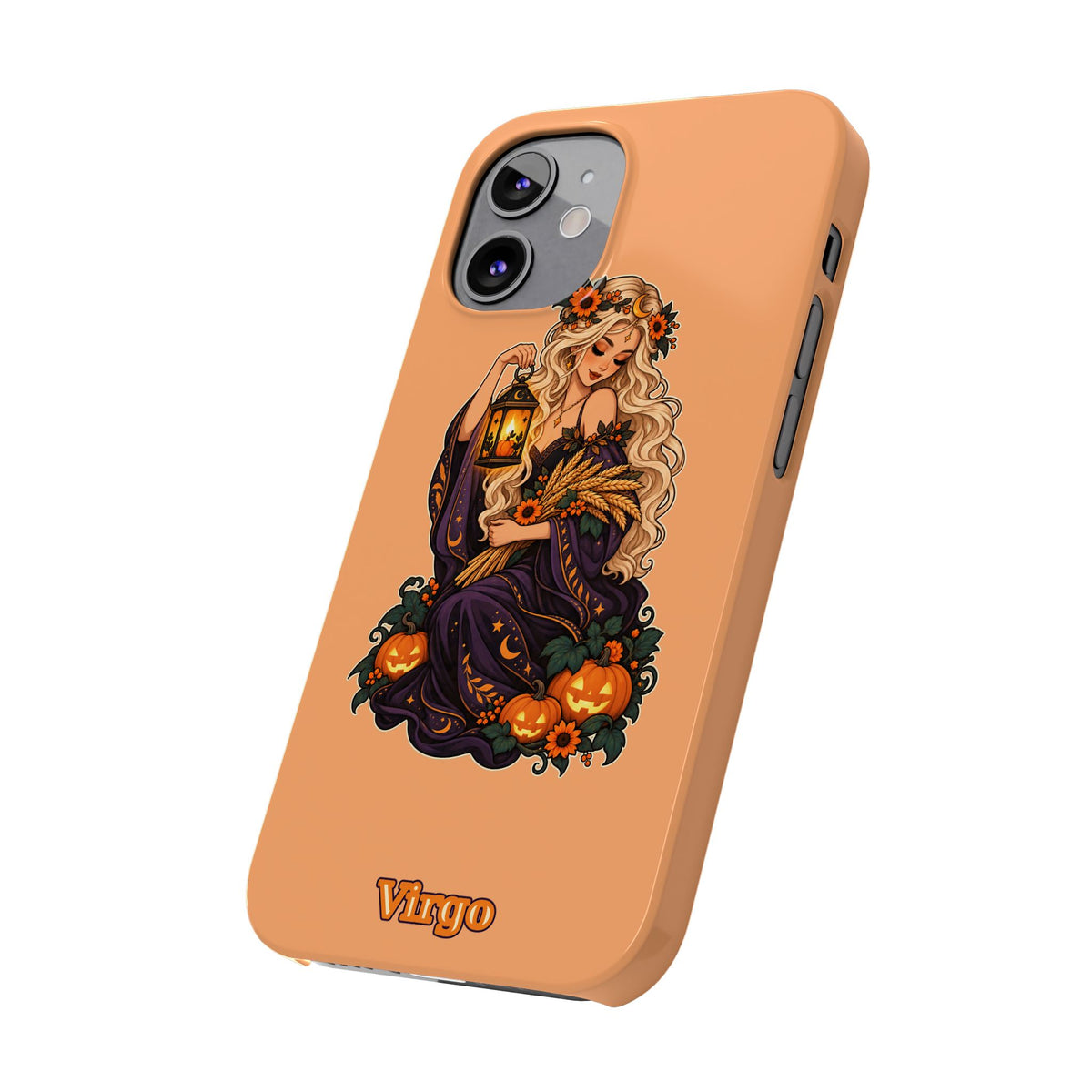 Virgo Zodiac Slim Phone Case — Autumn Harvest Witch Design
