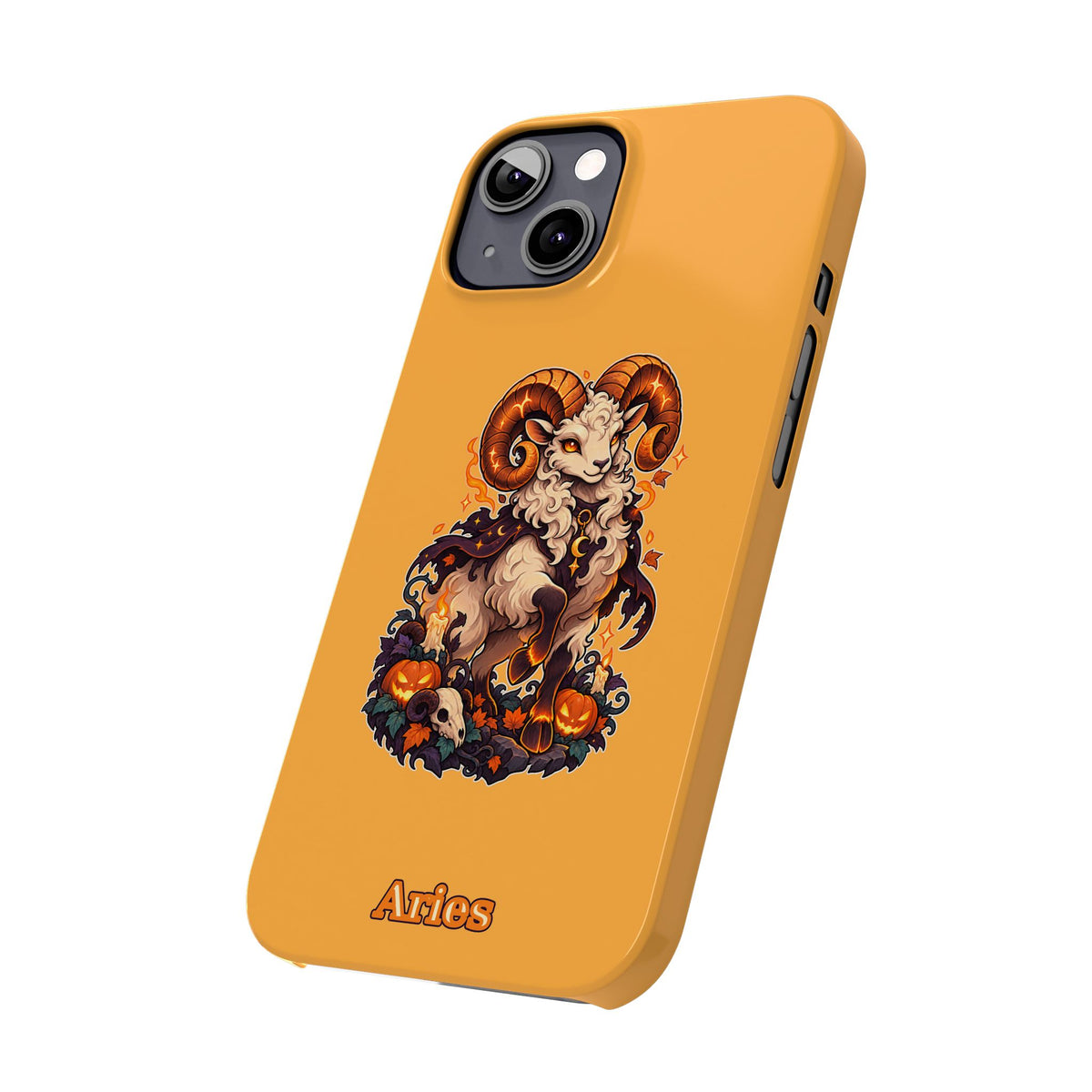 Aries Halloween Slim Phone Case — Ram Pumpkin Zodiac Phone Case