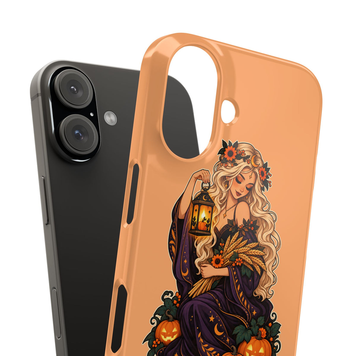 Virgo Zodiac Slim Phone Case — Autumn Harvest Witch Design