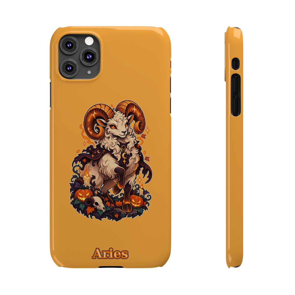 Aries Halloween Slim Phone Case — Ram Pumpkin Zodiac Phone Case