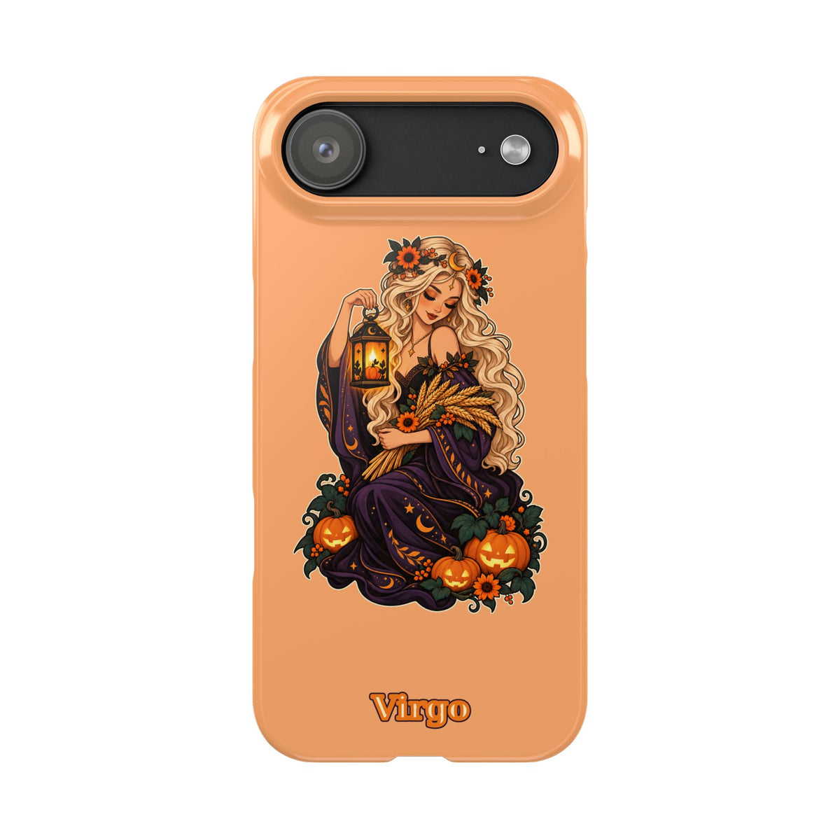 Virgo Zodiac Slim Phone Case — Autumn Harvest Witch Design