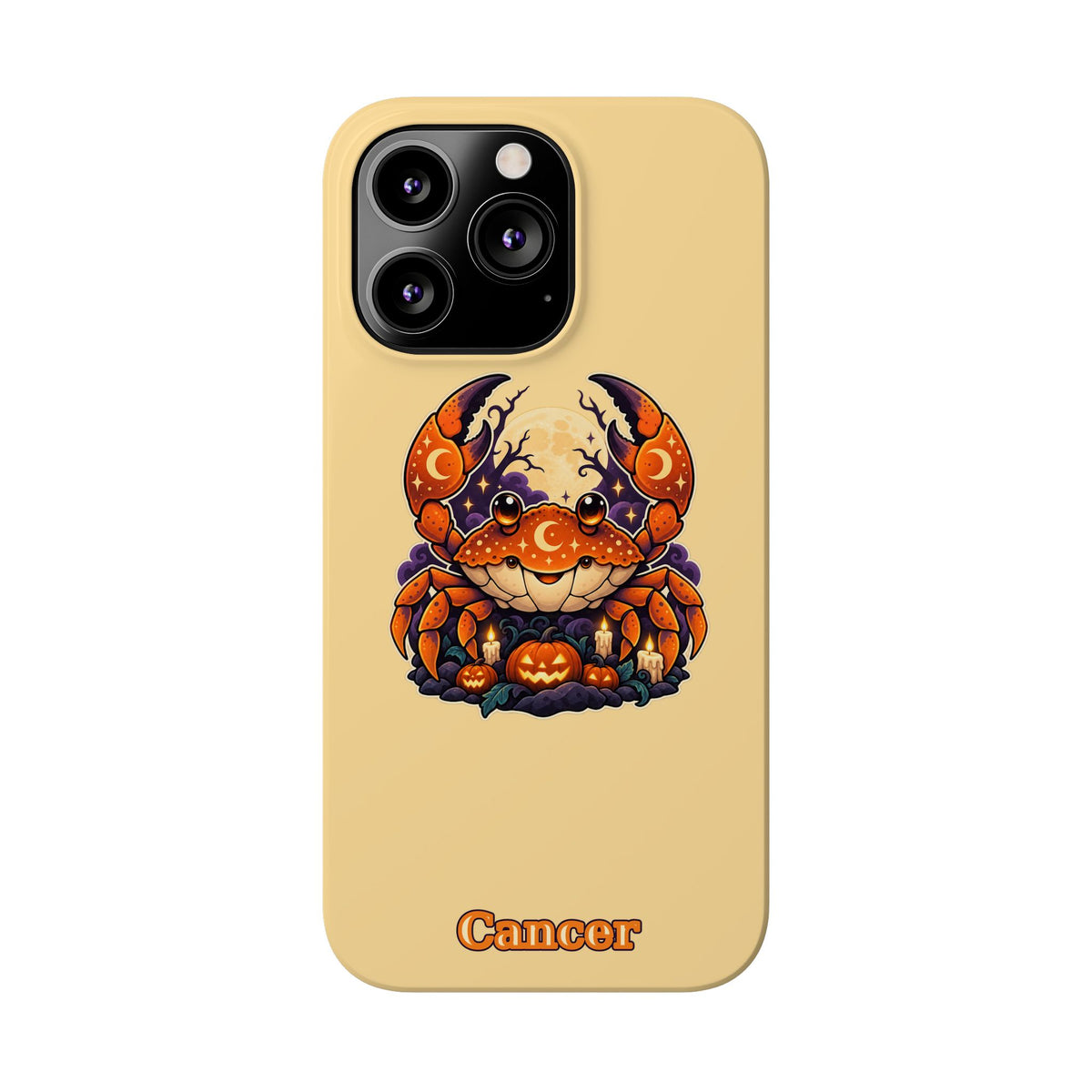Cancer Zodiac Slim Phone Case — Halloween Pumpkin Crab